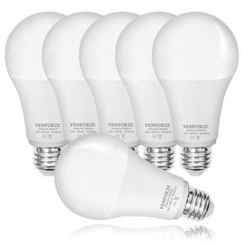 Venforze Bright Light Bulb,150w-200w Equivalent 2500LM E26 Led Bulb 23W Warm White 2700K A21 Led Light Bulb Non-Dimmable 6-Pack