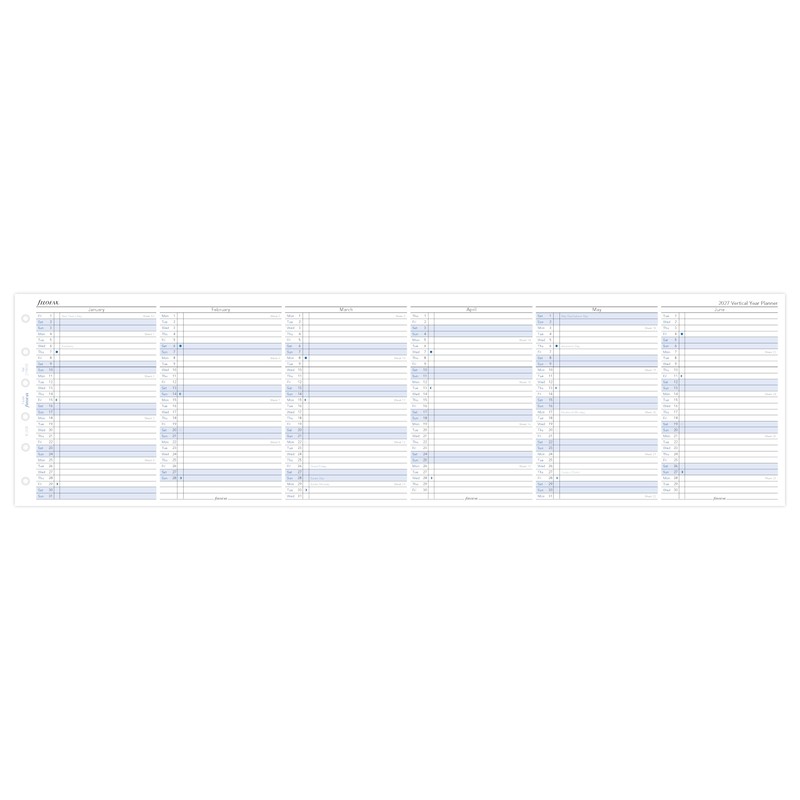 Filofax Pocket Vertical Year Planner 2027