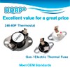 HQRP 2-Pack Dryer Thermostat & Thermal Fuse Kit compatible with