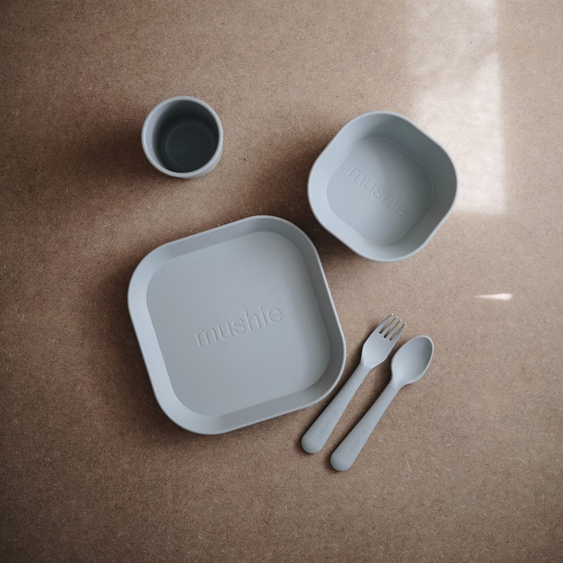 mushie Flatware Fork and Spoon Set for Kids | Made