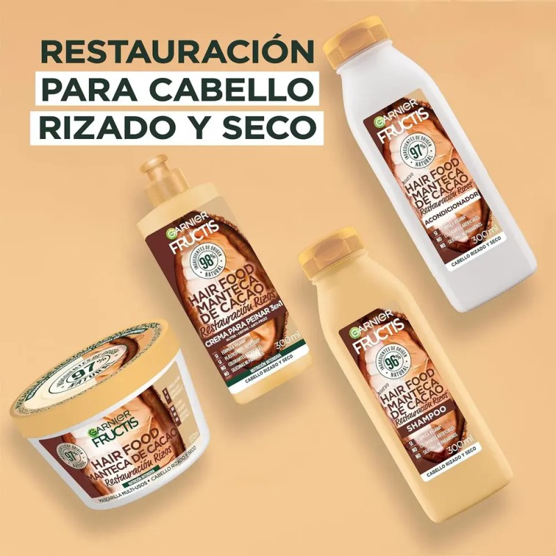 Kit Garnier Fructis Hair Food Cacao Rutina Completa Restaura
