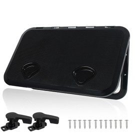 BALAVA Boat Hatch Boat Deck Access Hatch & lid 24inx 14in,Marine Inspection Hatch Access Hatch Rectangle,Inspection Hatch Cover Deck Hatch Deck Plate Hatch for Marine Caravan RV(Black)