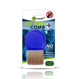 CS Medic - Standard Quality Metal Round Lice Nit Louse Detection Removal Comb Regular Use