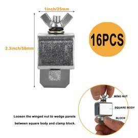 Acrux7 16 PCS Butt Welding Clamps, Small Sheet Metal Clamp, Carbon Steel Panel Clamps for Auto Body Edge to Edge Welding (1x2.3 Inch)