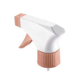 DOMPEL Trigger Sprayers valves, color salmon, thread 28/410, made with stainless steel springs and glass balls, with spray and stream Model 101D. (Spray heads only, bottles not included) (10)