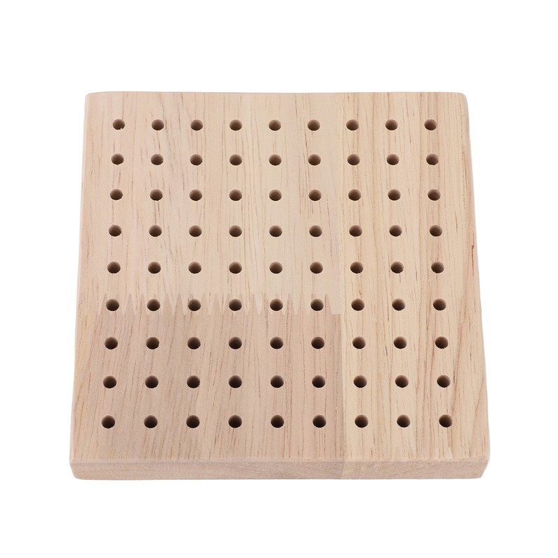 Wooden Nail Drill Stand Organizer with 81 Holes Drill Bits