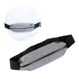SZSL Running Pouch, Waist Bag, Non-Shaking, Lightweight, Large Capacity, Extendable, Adjustable Belt, Earphone Hole, Fits 7.5 Inch Smartphones, Waist Pouch, Running Pouch (Gray)
