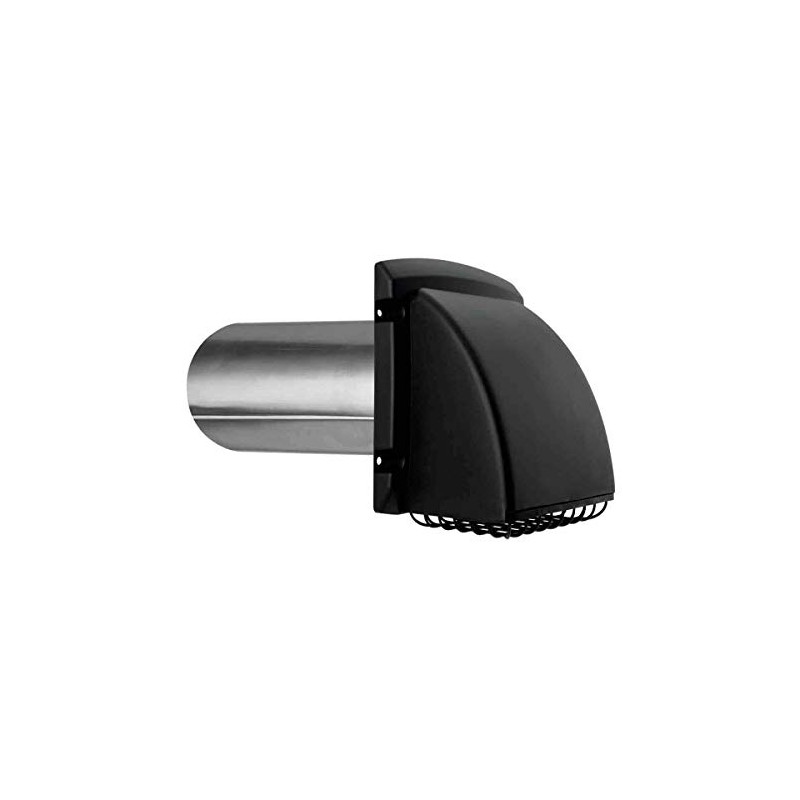 4 inch Black Dryer Vent Exhaust Hood Wide Mouth Cap