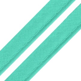 5 m Piping Tape Fabric Ribbon Sewing Edge Piping Cord for Sewing 10 mm Wide Choice of Colours Size: 10 mm Colour: Light Turquoise