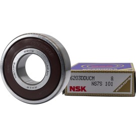 NSK (Qty.2) NSK 6203DDU 6203-2RS RUBBER SEALED Bearings17X40X12 mm Made In Japan