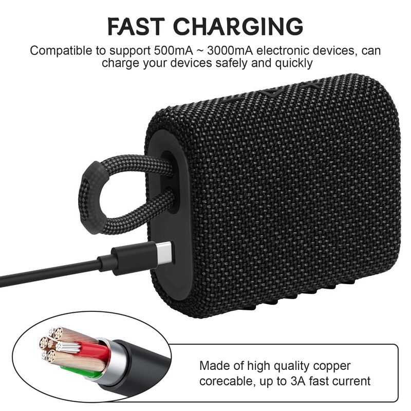 USB C Charging Cord Compatible with JBL Charge 4, Charge
