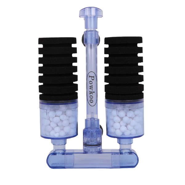 Powkoo Aquarium Fish Tank Filter Sponge Filter Double Sponge Filters
