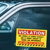 “Violation" - Vehicle Illegally Parked, Parking Violation Notice Vehicle is