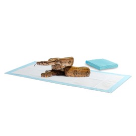 ReptileBreeders Disposable Reptile Pads, Absorbent Tub Liner Bedding Mats for Snakes, Lizards, Geckos & Tortoises, Hygienic Pet Habitat Substrate Sheets, 20" x 13.5" (5 Pack)