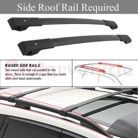 Unbranded Roof Rack Cross Bars Fit for GMC terrain 2018-2024 With Raised Side Rail