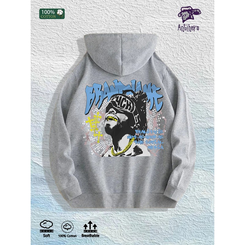 Graffiti - Style Graphic Hoodie 100% Cotton US Warehouse 7