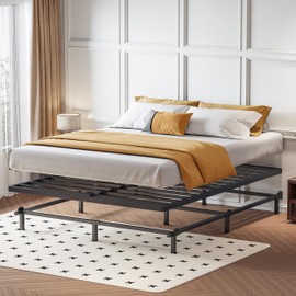 Superay 2 Inch California King Box Spring Low Profile, Heavy Duty Metal Box Spring Bed Base, Bunkie Board Bed Slat Replacement, Mattress Foundation, Easy Assembly, Noise Free