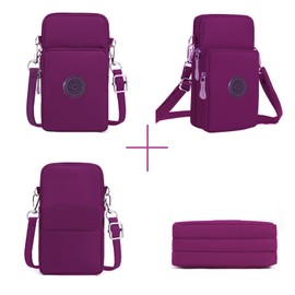 ModaZeal Phone Bags for Women Crossbody Waterproof Nylon Shoulder Bags Phone Pouch with Shoulder Strap Small Handbags with 3 Zipper Pockets