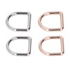 120Pcs Metal D Rings Seamless Interface Strong Load Bearing Gold
