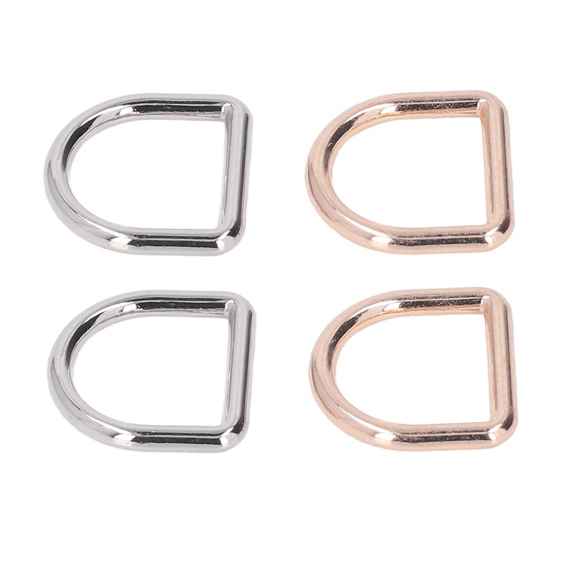 120Pcs Metal D Rings Seamless Interface Strong Load Bearing Gold