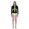 GlideSoul Women's 1 MM FRONT ZIP SPRING SUIT Black/Lemon 2X-Small