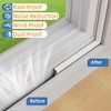 Wedge-Shape Window Weather Stripping Door Frame Seal Strip 2Pcs×196" White,Upgrade