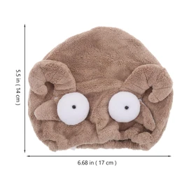 VICASKY Quick Dry Hair Towel Wrap for Women Cute Cartoon Coral Fleece Hair Drying Cap for Bathing and Shower Use Fast Drying and Soft Design