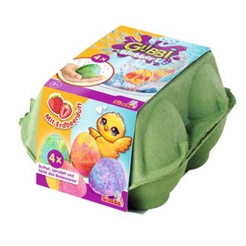 SIMBA 105953733 Glibbi Blubber Egg, Four Fun Bath Bombs in Egg Shape Colour the Water and Let It Bubble, from 3 Years