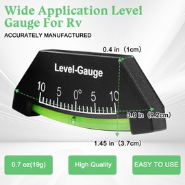 2 Pack Level Gauge for Rv, Camper Level Gauge, Brass Inclinometer, Leveling System for RV, Replace for Car Inclinometer Gauge, High Visibility Ball Level，Inclinometer Gauge,Inclinometer Offroad