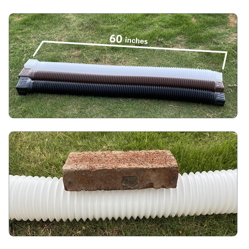 2 Pack Flexible Rain Gutter Downspout Extensions,Drain Downspout Extender,Gutter Extension