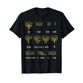 Hanukkah Math Fractions Menorah Chanukah Teacher Men Women T-Shirt