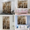 TheBlackSpot Birch Tree Shower Curtain Nature Bath Curtains Decor Sets