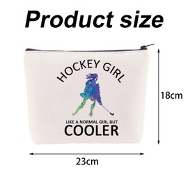 Hockey Girls Gifts Hockey Makeup Bag Hockey Gifts for Girls Women Hockey Lovers Hockey Players Ice Hockey Bag Girls Hockey Gifts Hockey Fan Gifts Girls Ice Hockey Gifts Hockey Accessory for Women