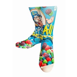 Mens Crazy Unisex Novelty Funny 3D Print Colorful Sport Crew Tube Gift Socks, Berries, 1