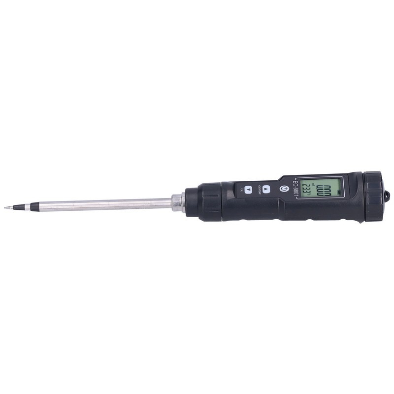 EC Tester with LCD Display Soil Conductivity Temperature Meter for