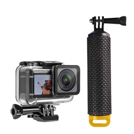 O'woda Waterproof Case + Floating Hand Grip Handle Underwater Diving Protective Housing Shell Stick Monopod for DJI OSMO Action Cameras Accessories (Yellow)