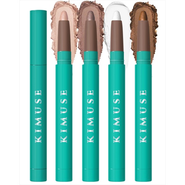 Kimuse Eyeshadow Stick 4 Colors Set 3-in-1 Eye Brightener Stick