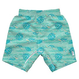 green sprouts Boys' Without Built-in Diaper, Seafoam Hawksbill Turtle, 18mo