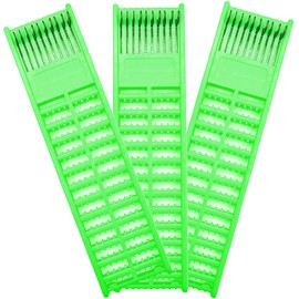 Yonihawk Fishing Snelled Hook Holder Organize for Storing Fishing Leader Holder Rigs Holder (Green-3pcs)