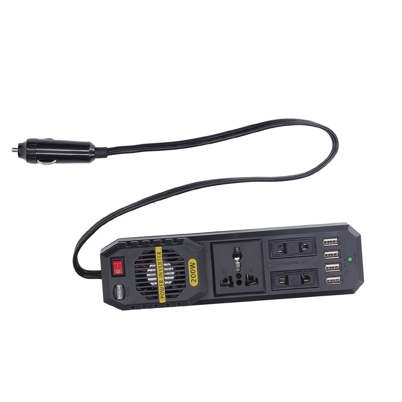 Car Power Inverter 200W DC 12V to AC for Vehicles
