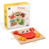 Coogam Wooden Jigsaw Puzzle Set, 6 Pack Animal Shape Color