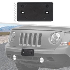 Jimen Fit for Jeep Patriot 2011-2017, Front Plate Mount License Tag Holder Frame Bracket
