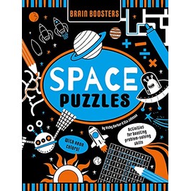 Brain Boosters Space Puzzles (with neon colors) Learning Activity Book for Kids: Activities For Boosting Problem-Solving Skills