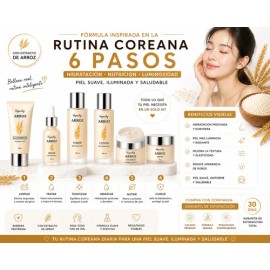 Rutina Facial Coreana Arroz 6 Pasos Hidratante Iluminador