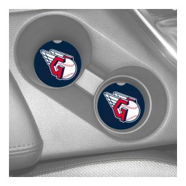 Unbranded CLEVELAND GUARDIANS BLUE BACKGROUND RUBBER CAR COASTERS SET (2)