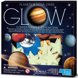 4M Glow Planets & Nova Stars - Astronomy Space Stem Toys Gift Room Décor, For Boys & Girls Ages 3+