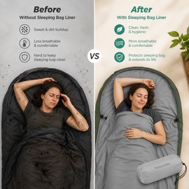 Ultralight Sleeping Bag Liner for Camping & Travel – Soft Portable Sleep Sack for Mummy Bags, Hostels & Backpacking