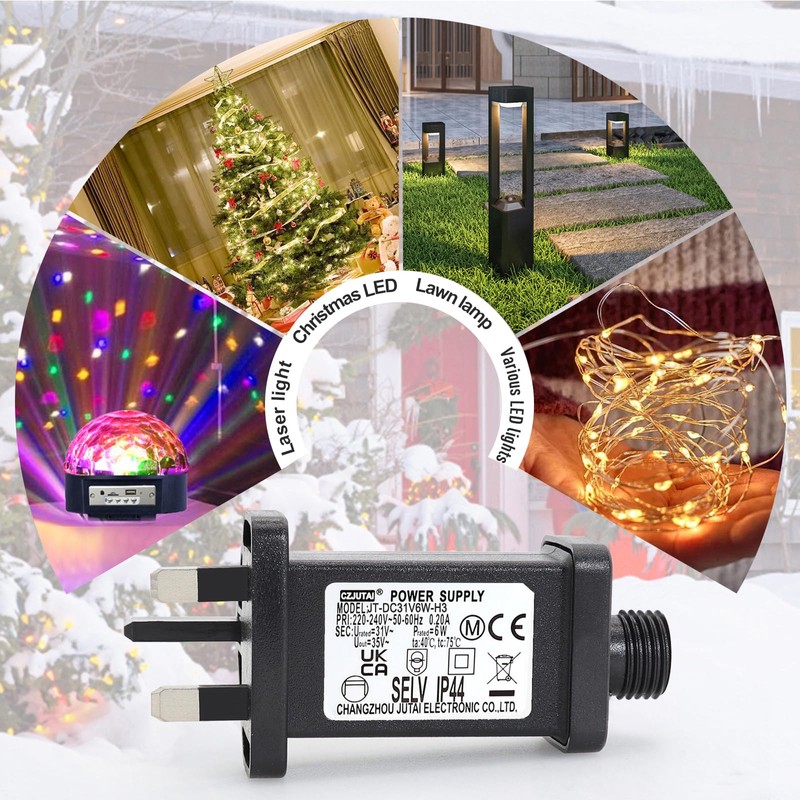 String Light Indoor-Outdoor for CZJUTAI JT-DC31V6W /3.6W /1.35W-E2-IP44 Christmas Lighting