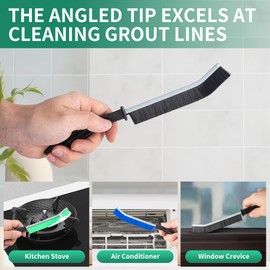 6-Pack Hard Bristle Crevice Cleaning Brush, Best Tool for Cleaning Grout, Gaps, and Sink, Home Cleaning Essentials, Crevice Cleaning Tool for Kitchen and Household Use