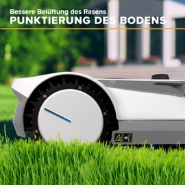 ROBO CLAWS Spikes for ECOVACS GOAT - Premium Black Line - Black Coated - Stainless Steel - Countersunk Torx Screws - Diameter 235 mm - Traction Aid for Robotic Lawn - Complete Set (Black)